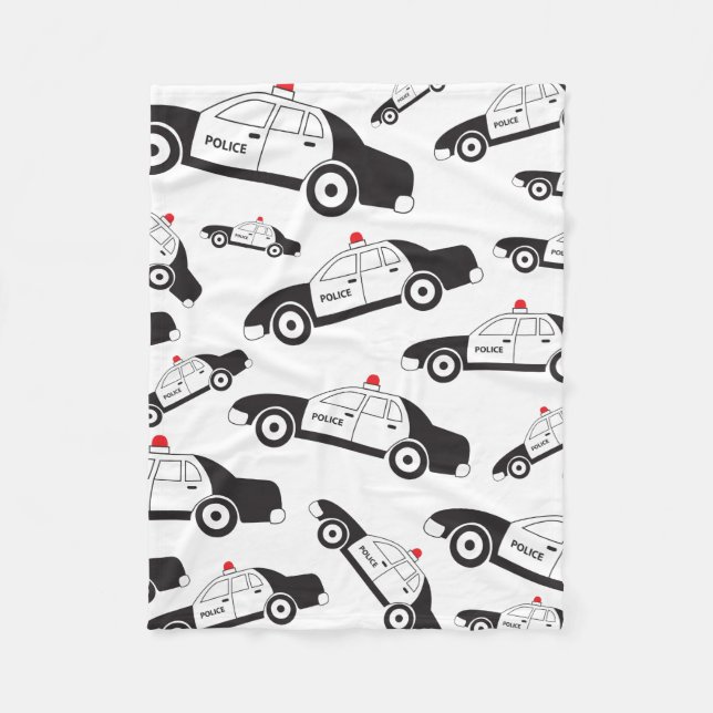Toy Police Car Design Fleece Blanket (Front)