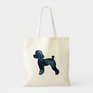 Toy Poodle Black Watercolor Silhouette Tote Bag