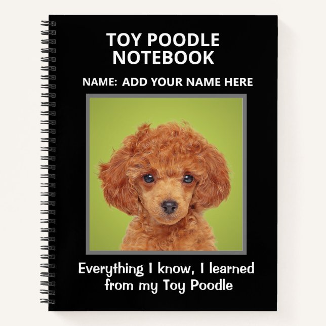  Toy Poodle Composition Notebook (Front)