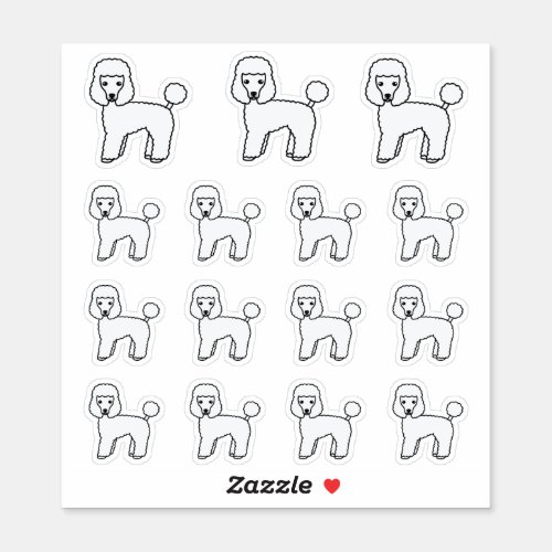 Toy Poodle Cute Cartoon Dogs Sticker