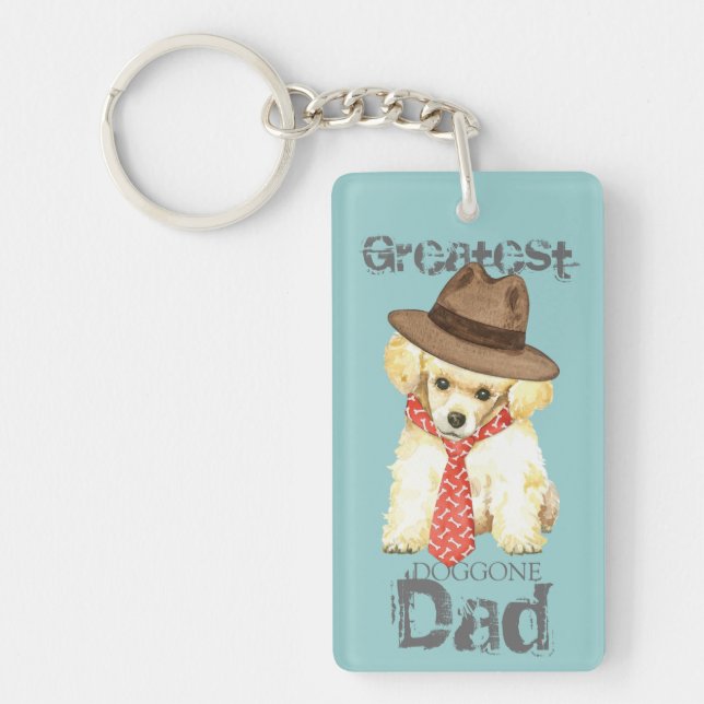 Toy Poodle Dad Keychain (Front)