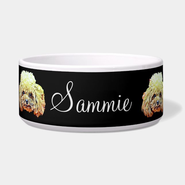 Toy Poodle dog bowl (Front)