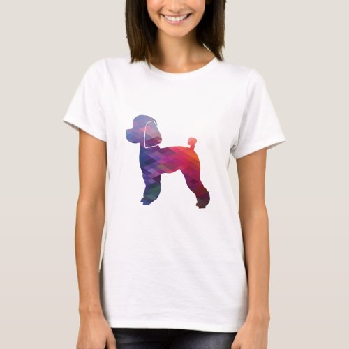 Toy Poodle Dog Geo Silhouette Purple T_Shirt