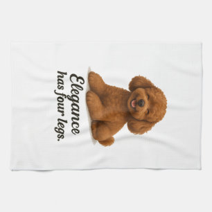 Toy Poodle � Elegance Has Four Legs Kitchen Towel