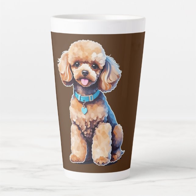 Toy Poodle Latte Mug (Front)