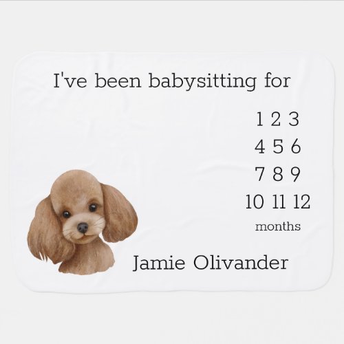 Toy Poodle Puppy Milestone Blanket Monthly