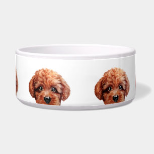 Toy Poodle Reddish Brown, Design by miart Bowl