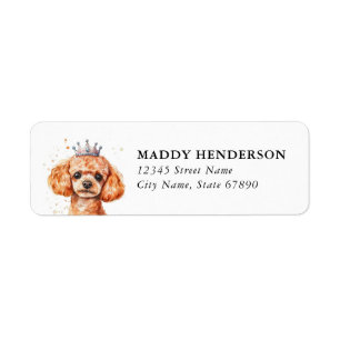Toy Poodle Return Address Labels 