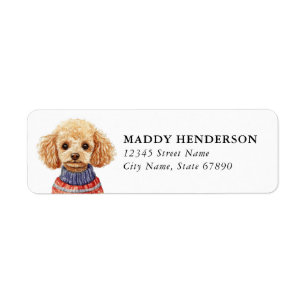 Toy Poodle Return Address Labels