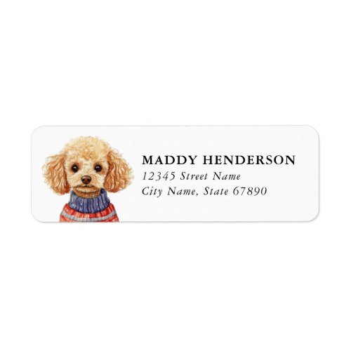 Toy Poodle Return Address Labels