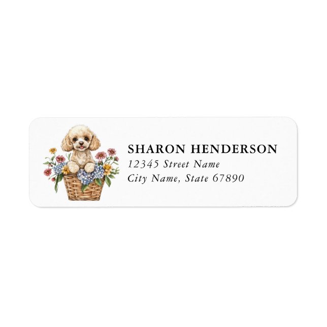 Toy Poodle Return Address Labels (Front)