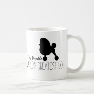 Toy Poodle Silhouette World's Greatest Dog Custom Coffee Mug
