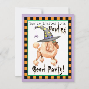 Toy Poodle Witch Invitation