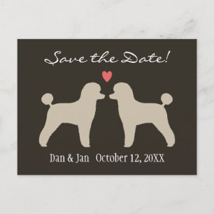 Toy Poodles Wedding Save the Date Announcement Postcard