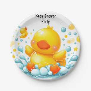 Toy Pool Foam Bash Twin Rubber Duck Baby Shower Paper Plates