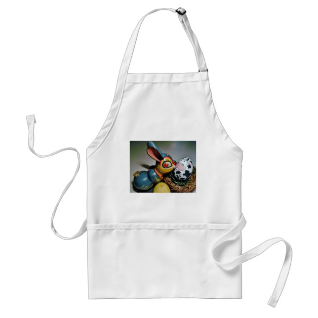 Toy Rabbit and  cow egg Adult Apron (Front)