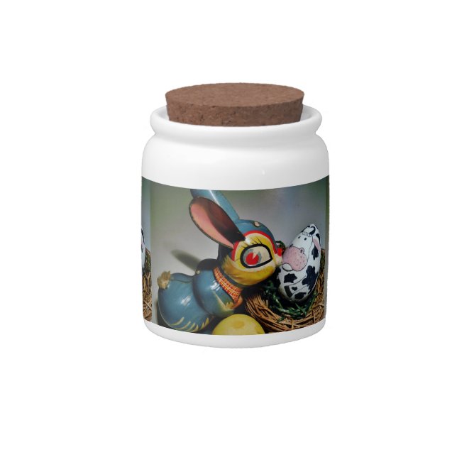 Toy Rabbit and  cow egg Candy Jar (Front)