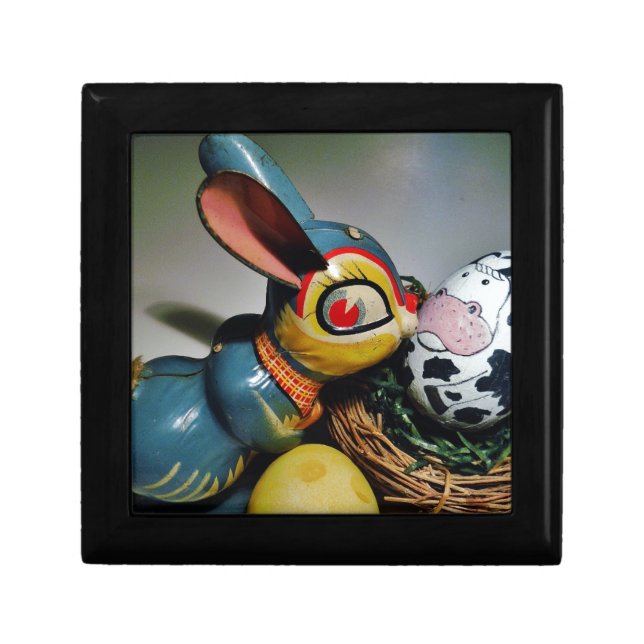 Toy Rabbit and  cow egg Keepsake Box (Front)