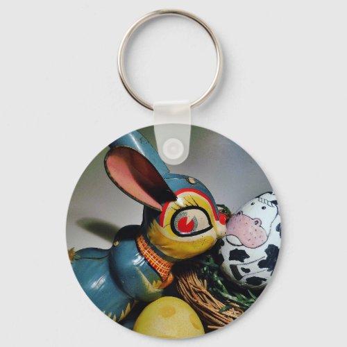 Toy Rabbit and  cow egg Keychain