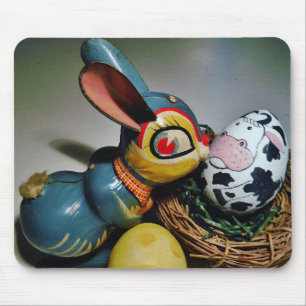 Toy Rabbit and cow egg Mouse Pad