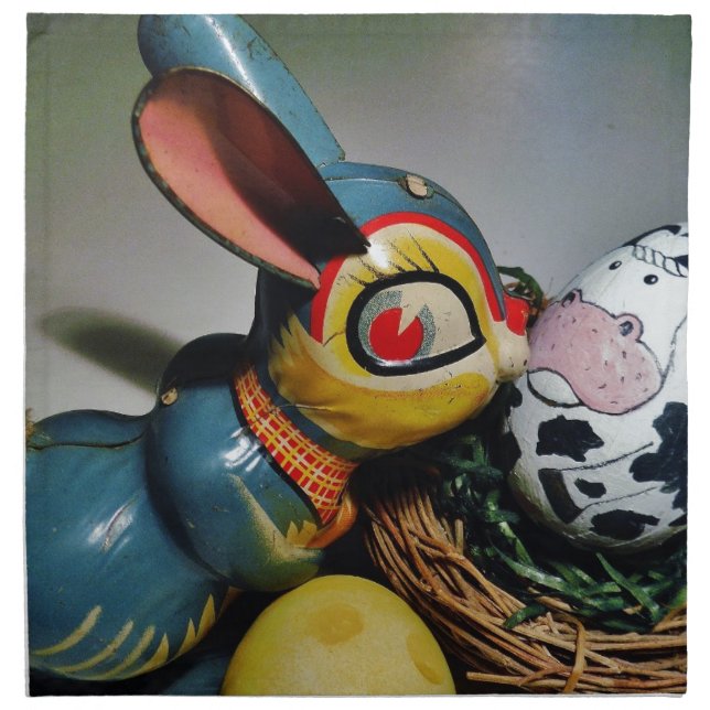 Toy Rabbit and  cow egg Napkin (Front)