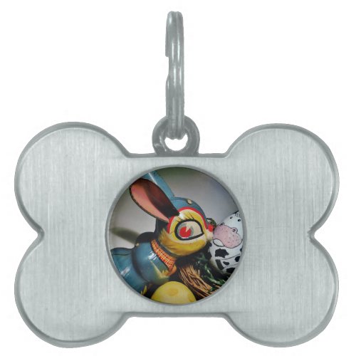 Toy Rabbit and  cow egg Pet ID Tag