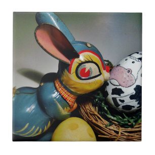 Toy Rabbit and cow egg Tile