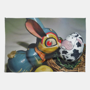 Toy Rabbit and cow egg Towel