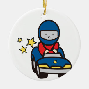 Toy Race Car Ceramic Ornament