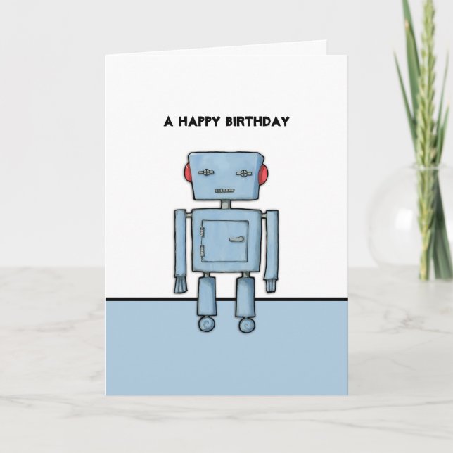Toy Robot Birthday Card (Front)