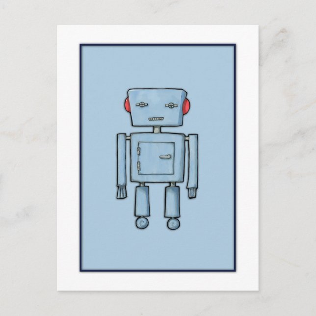 Toy Robot blue Postcard (Front)
