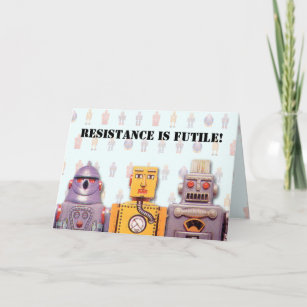 Toy Robot Custom Birthday Card