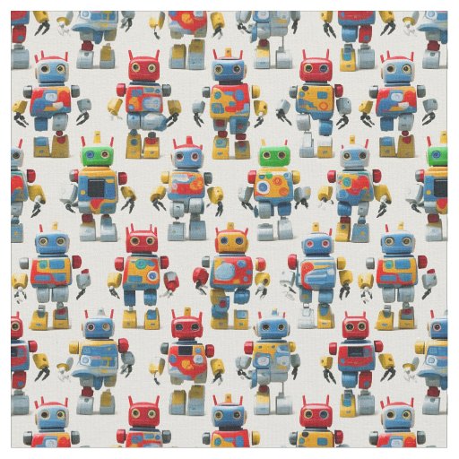 Toy Robots Fabric