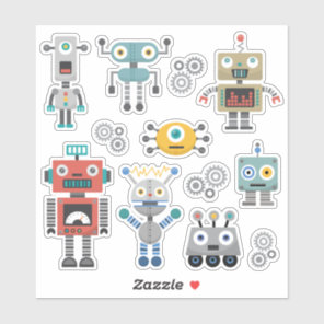 Toy Robots Vinyl Sticker