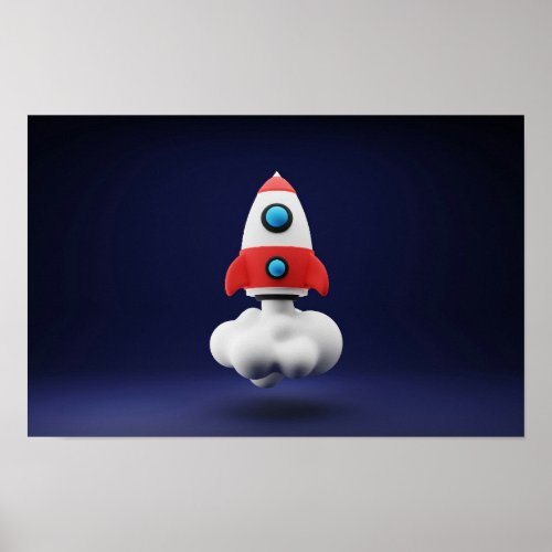Toy Rocket Ship Poster
