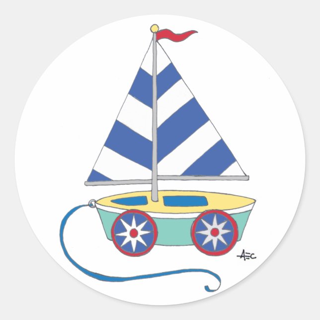Toy Sailboat Sticker (Front)