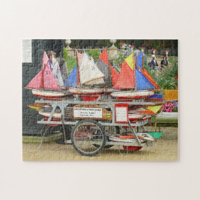 Toy Sailboats, Luxembourg Gardens, Paris Jigsaw Puzzle (Horizontal)