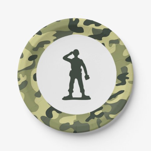 Toy Soldier Army Paper Dessert Plate