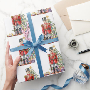 Toy Soldier Christmas Tree Wrapping Paper