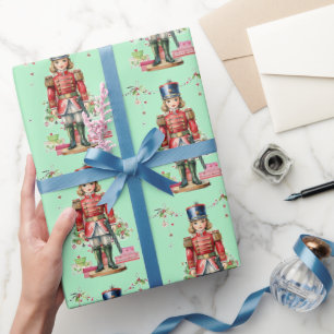 Toy Soldier Christmas Tree Wrapping Paper
