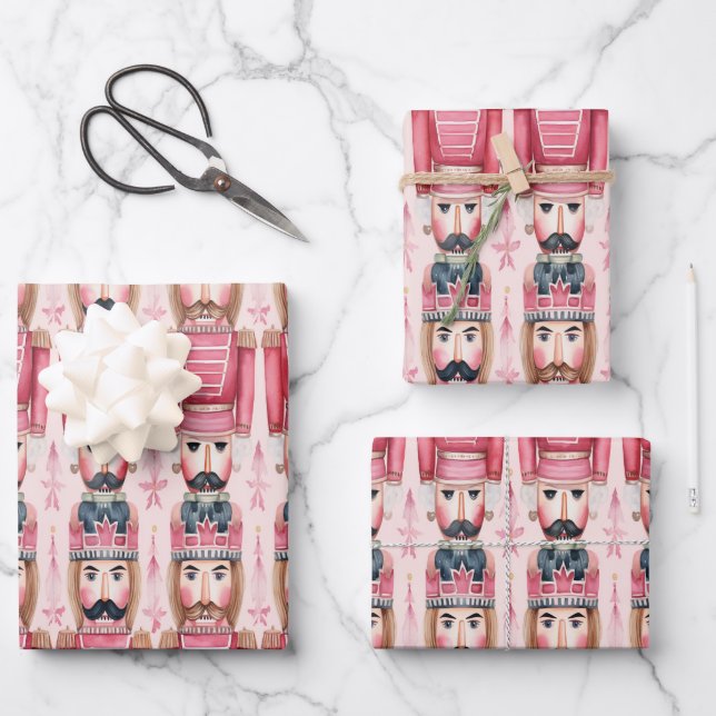 Toy soldier design on festive wrapping wrapping paper sheets (Front)