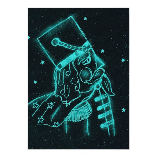Toy Soldier in Black and Aqua Card