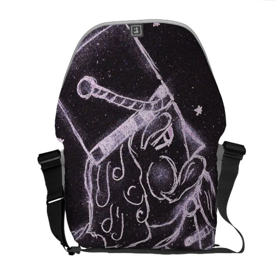 Toy Soldier in Black and Purple Messenger Bag