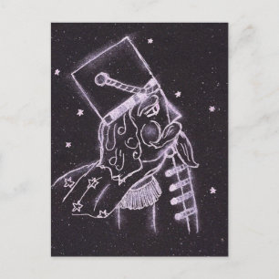 Toy Soldier in Black and Purple Postcard