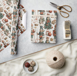 Toy Soldier Mice Christmas Pattern Wrapping Paper