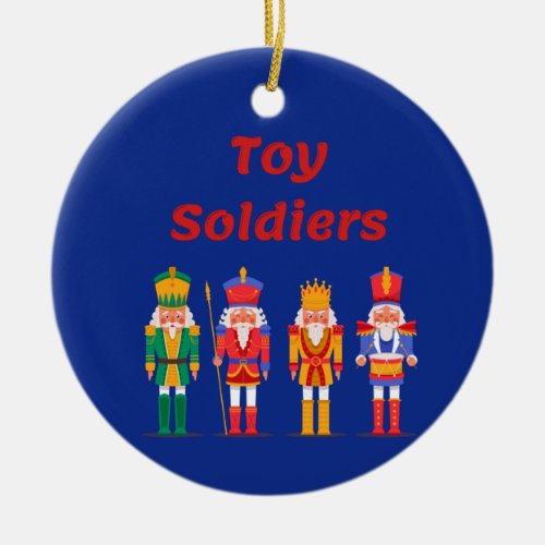 Toy Soldier Nutcrackers  Ceramic Ornament