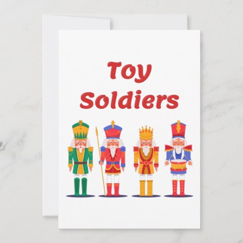 Toy Soldier Nutcrackers Flat Card