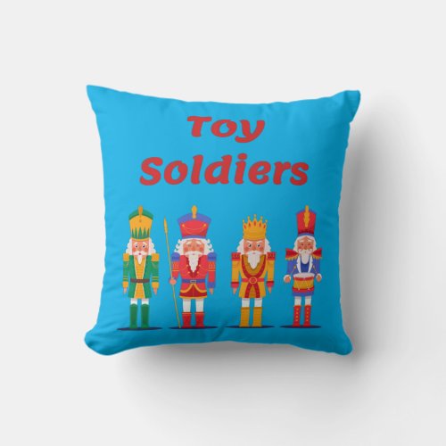 Toy Soldier Nutcrackers  Throw Pillow
