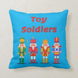 Toy Soldier Nutcrackers Throw Pillow