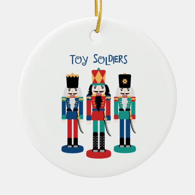 Toy Soldiers Ceramic Ornament (Front)